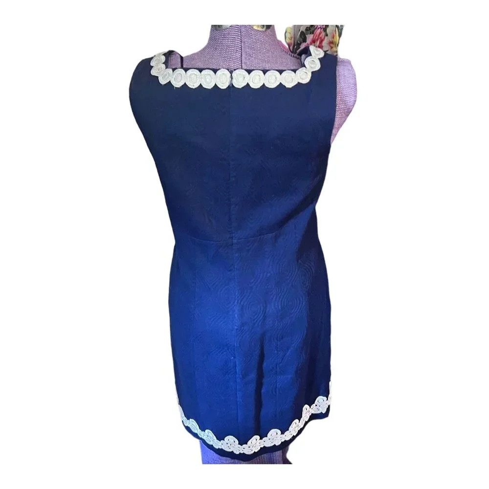 Lilly Pulitzer Metallic Embroidered Adelson Shift Dress 10 - Picture 4 of 8